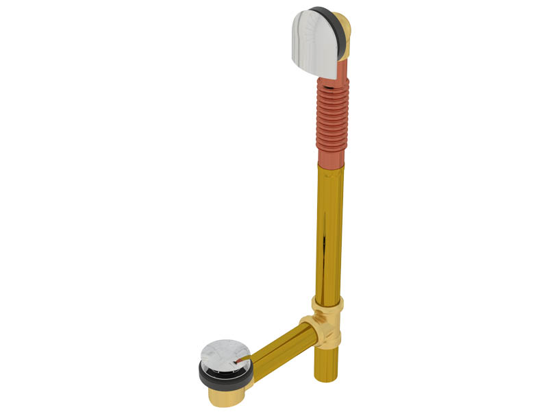 OSB - BRASS OFFSET WASTE & OVERFLOW CLICKER EXTENDED - 314Q-20CP - additional view