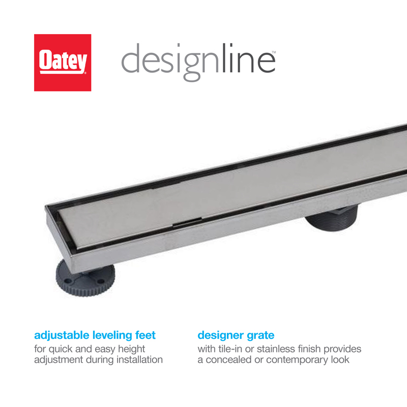 Oatey-36 IN. SS LINEAR DRAIN TILE-IN GRATE RETAIL-DLS1360R2 - additional view