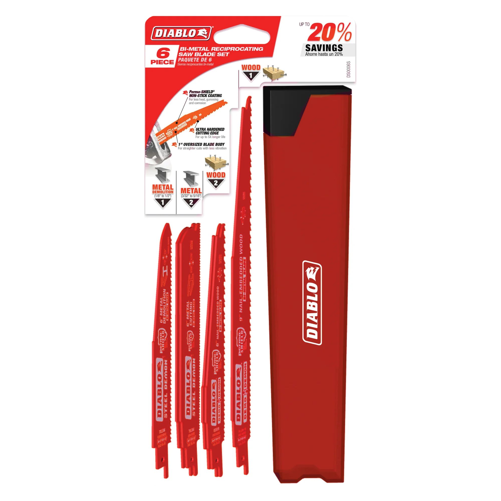 DIABLO-6 PC RECIPROCATING BLADE SET-DS006SC - additional view