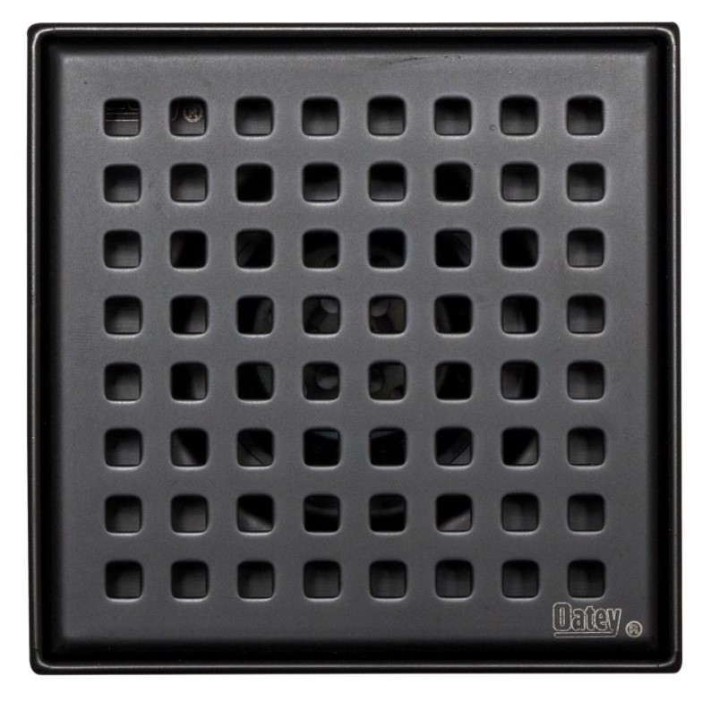 Oatey-4" X 4" SQUARE DRAIN SQUARE GRATE (Matte Black)-DS32040 - additional view