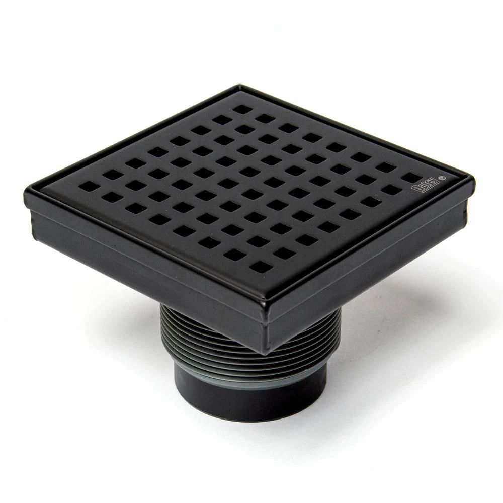 Oatey-4" X 4" SQUARE DRAIN SQUARE GRATE (Matte Black)-DS32040 - additional view