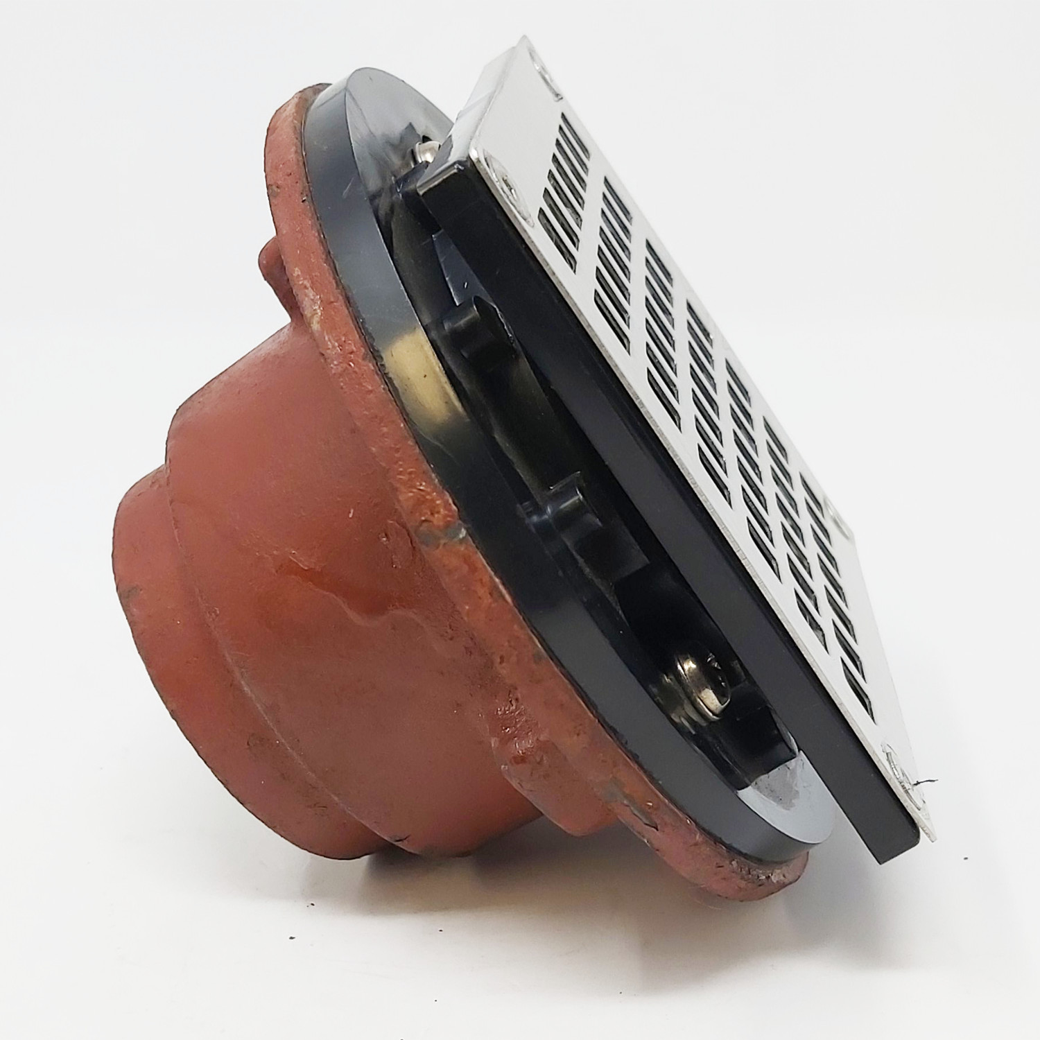 MIFAB-SHOWER DRAIN WITH SQUARE TOP 1 1/2" (38) Cast Iron body w/ 4 x 4 S.S. Grate-SD7101-S4 - additional view