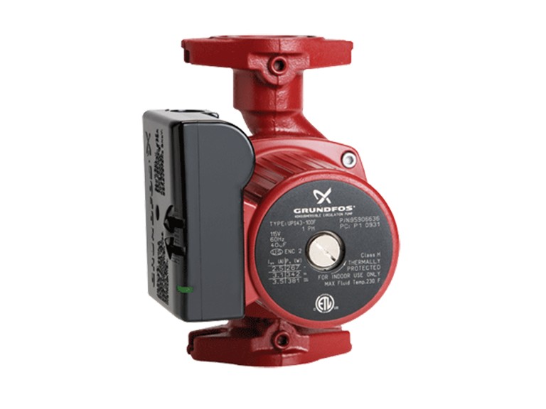 GRUNDFOS - 3 Speed Pumps  CAST IRON UPS 43-100F 230 3-speed, 1/2 HP, flanged housing - 95906637