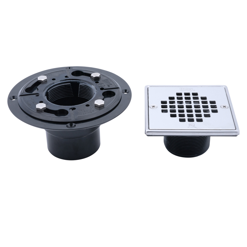 Oatey- ABS Square Low Profile Drain Stainless Steel Snap-In Strainer with Ring - 42265 - variation