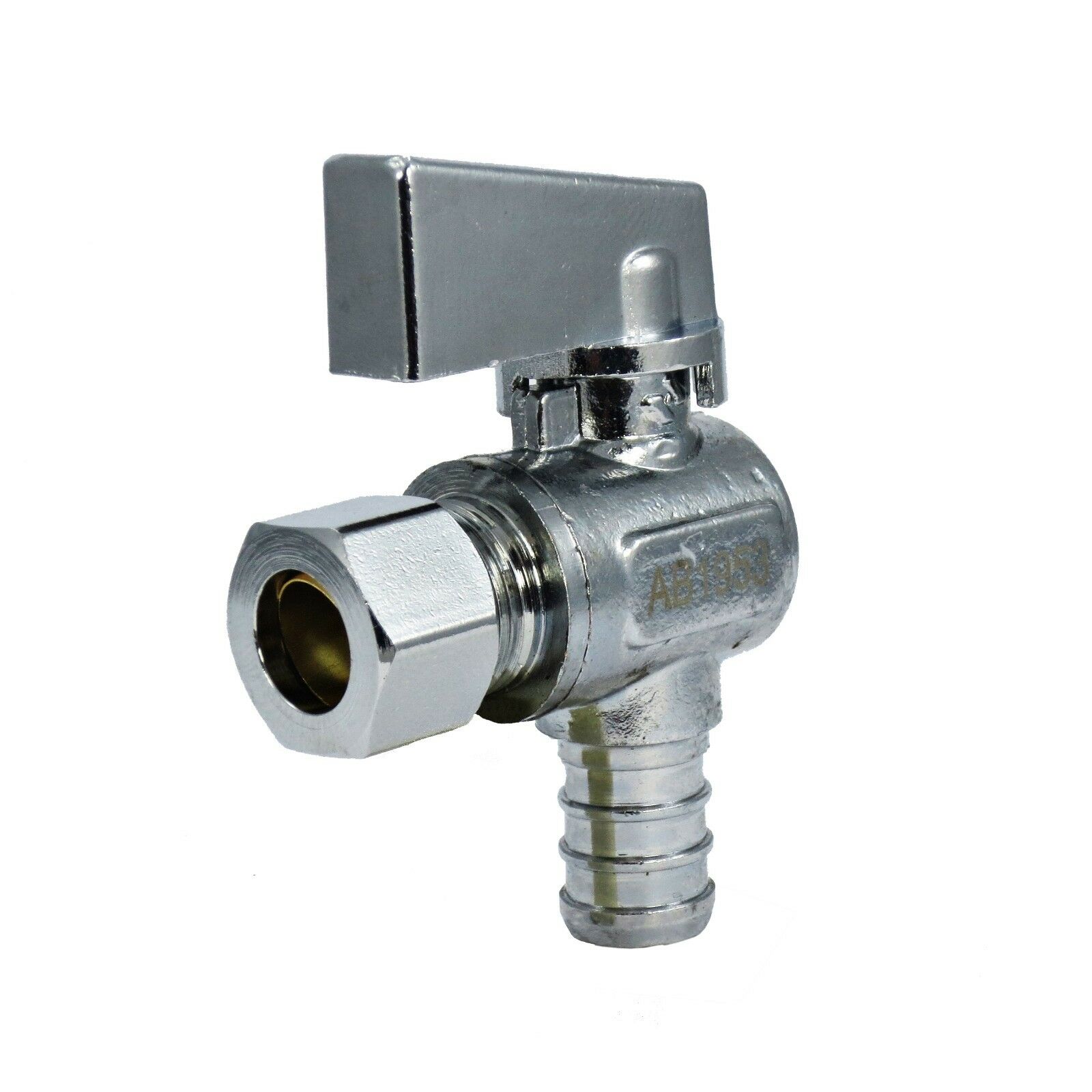 1/4 Turn Angle Stop VALVE w/ Straight Handle -3/8" O.D X 1/2" PEX-5M-STPX3812-A - variation